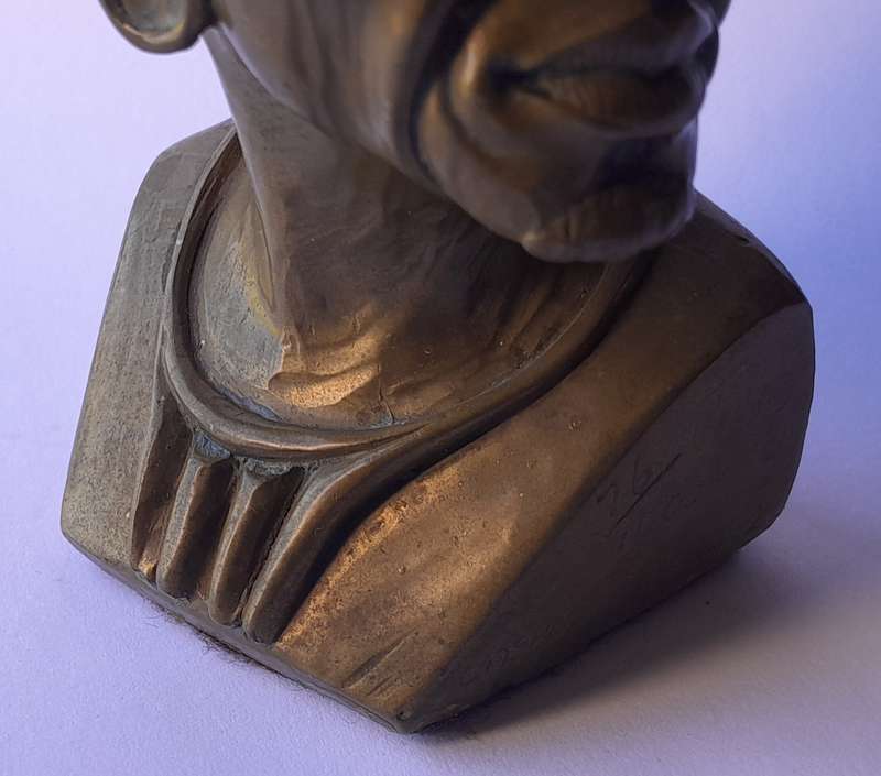 Casper Darare Cold Cast Bronze Bust. Signed And Numbered. 10.5cm.