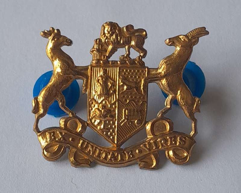 SADF Sergeant Major Class 2 Gilt Badge. All Pins Intact.