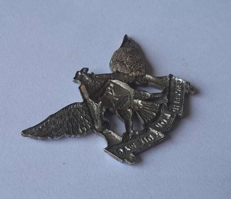 SADF Regiment De Wet Chromed Badge.  1 Pin Intact.