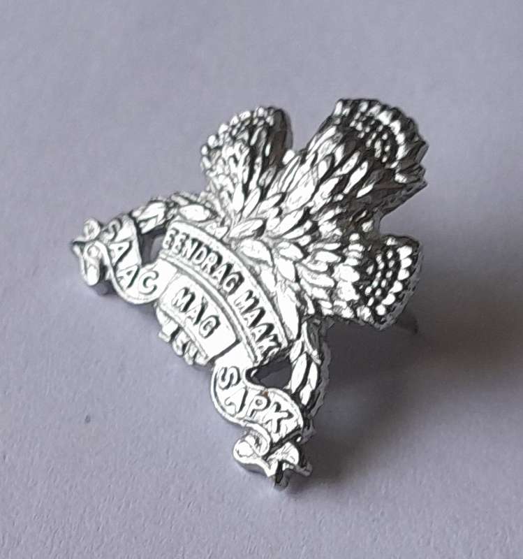 SADF Armoured Corps Chromed Collar Badge.  Pins Intact.