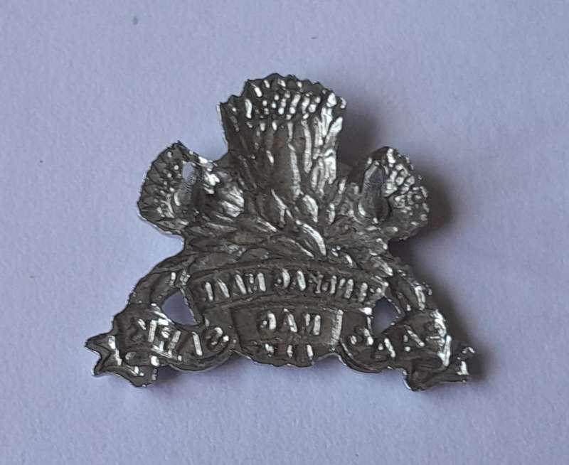 SADF Armoured Corps Chromed Collar Badge.  Pins Intact.