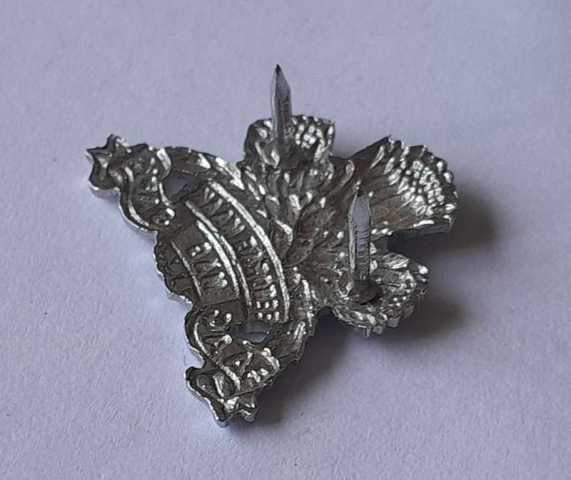 SADF Armoured Corps Chromed Collar Badge.  Pins Intact.