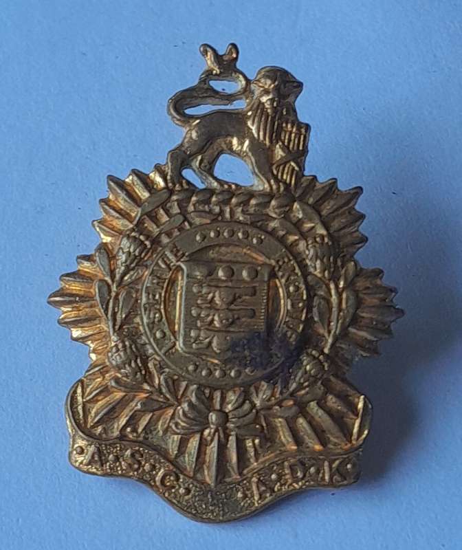 SA Army Service Corps Gilt Collar Badge.  Pins Intact.