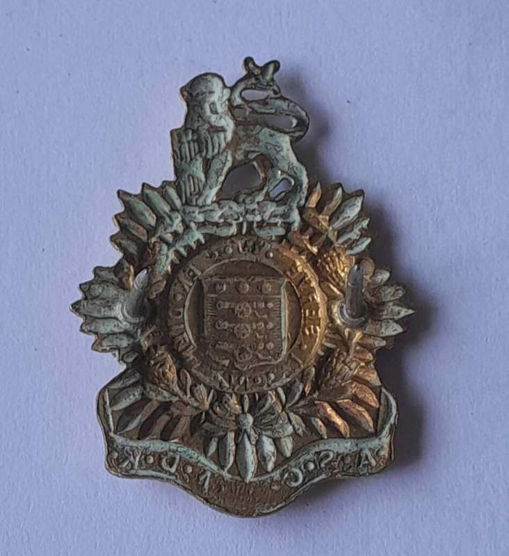 SA Army Service Corps Gilt Collar Badge.  Pins Intact.