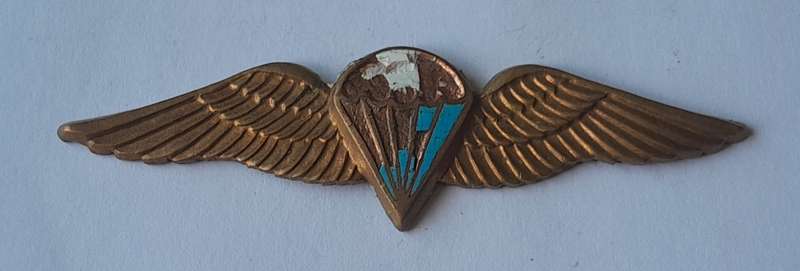 SADF Basic Paratrooper Wings Badge.  No Pins.