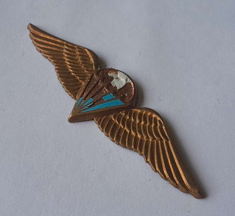 SADF Basic Paratrooper Wings Badge.  No Pins.