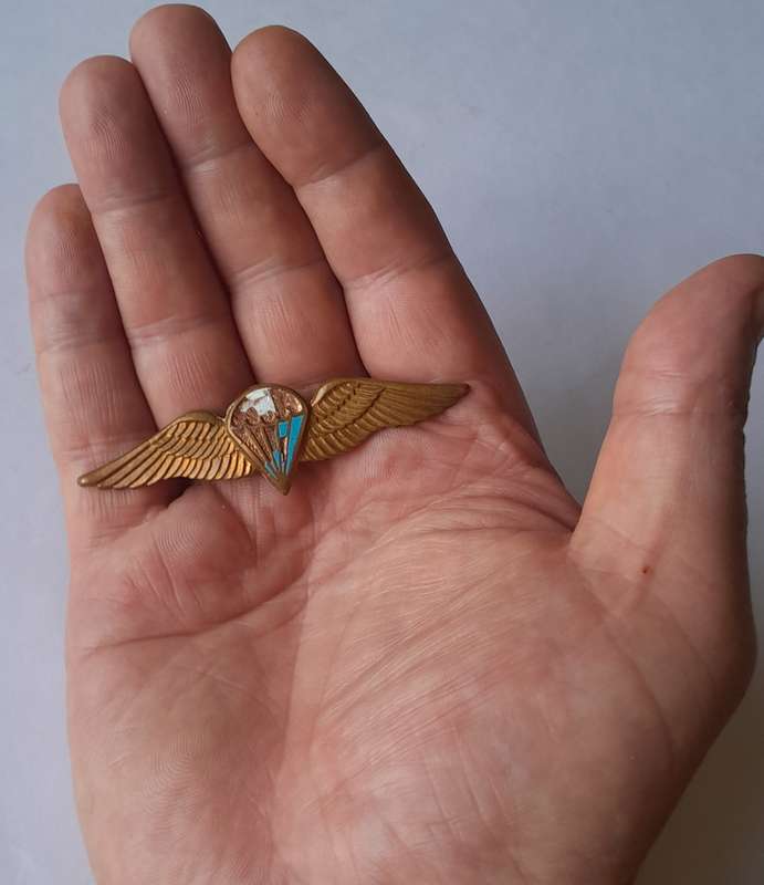 SADF Basic Paratrooper Wings Badge.  No Pins.