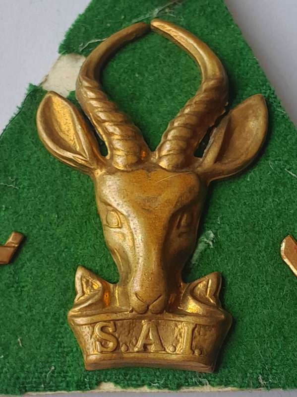 Early SA Army Infantry Cap Badge with S.A. Titles.