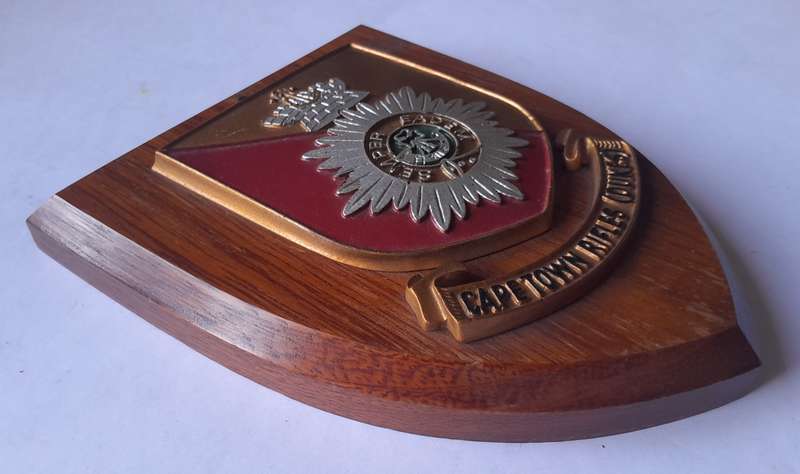 Vintage Cape Town Rifles (Dukes) Plaque.