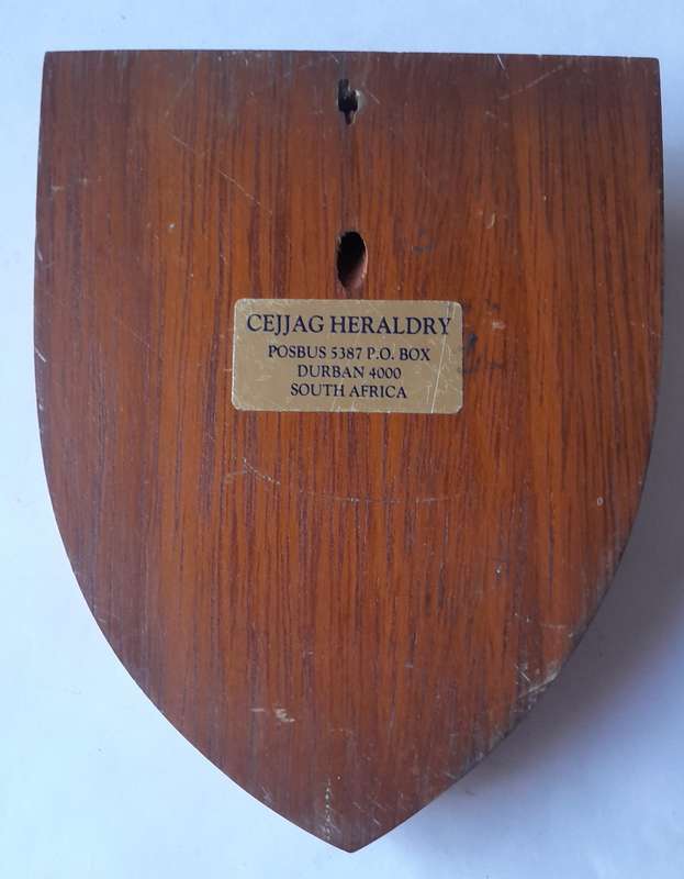 Vintage Cape Town Rifles (Dukes) Plaque.