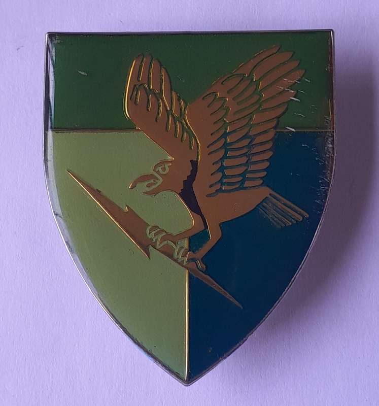 SADF 5 Signal Regiment Shoulder Flash.  All Pins Intact.