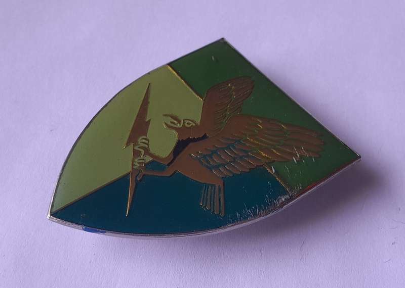 SADF 5 Signal Regiment Shoulder Flash.  All Pins Intact.