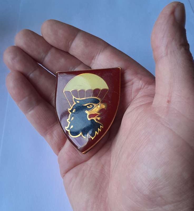 SADF 44 Parachute Brigade Shoulder Flash.  All Pins Intact.