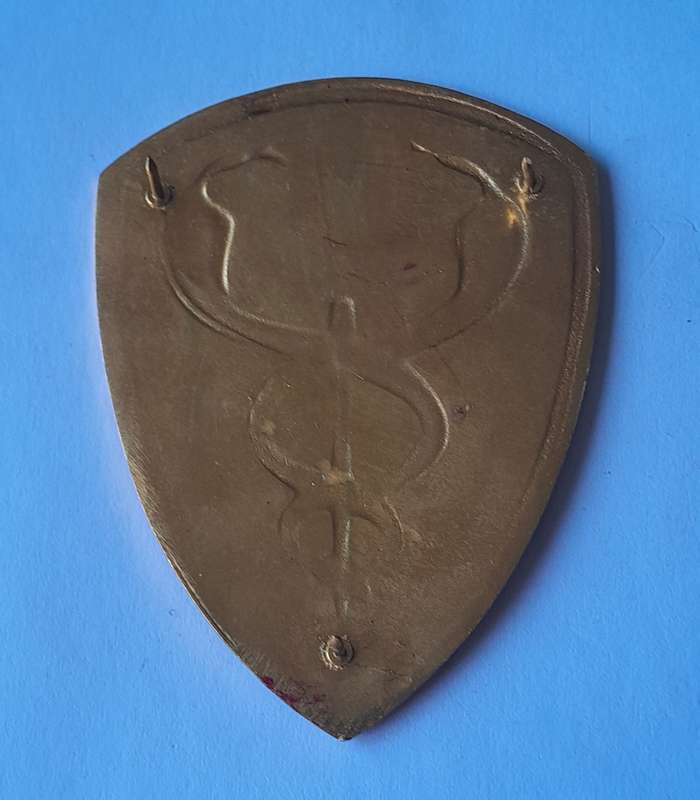 SADF 3 Military Hospital Shoulder Flash.  All Pins Intact.