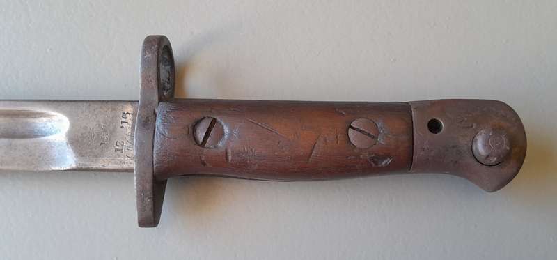 WW1 Chapman Bayonet With S.A. Union Broad Arrow.  Includes Scabbard.  Rare Maker.
