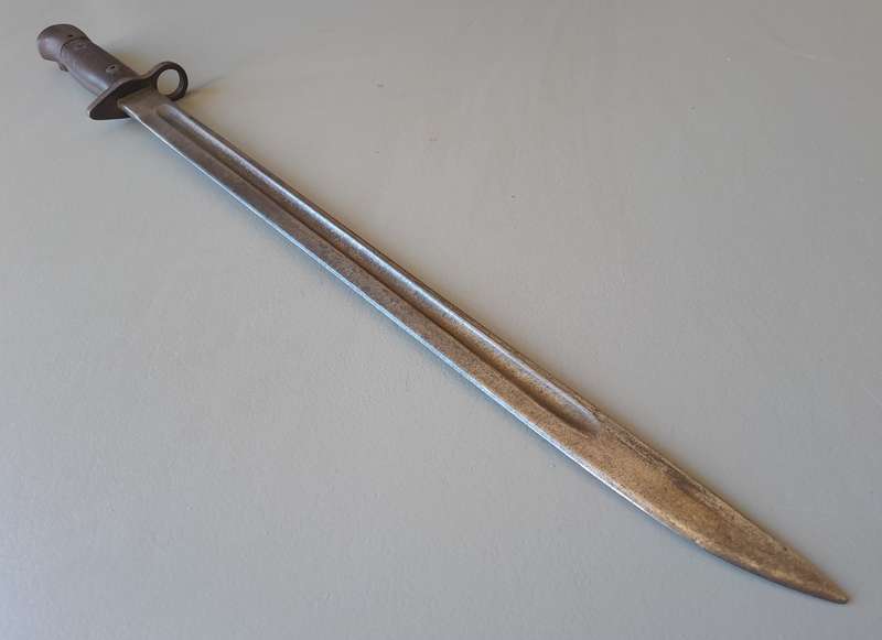 WW1 Chapman Bayonet With S.A. Union Broad Arrow.  Includes Scabbard.  Rare Maker.