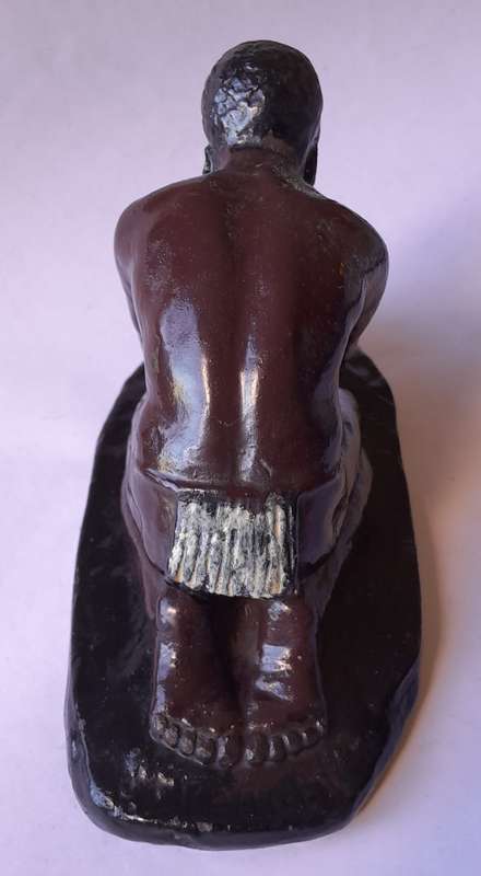 SA Artist Frederick Johannes Kruger (1907-1966) Glazed Clay Cast Sculpture. Signed.