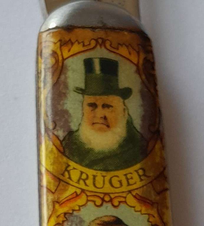 Rare Vintage Paul Kruger And De Wet Folding Knife By Richards, Sheffield.