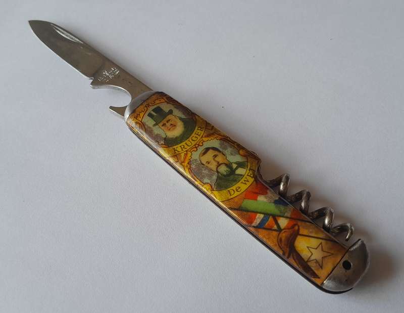 Rare Vintage Paul Kruger And De Wet Folding Knife By Richards, Sheffield.