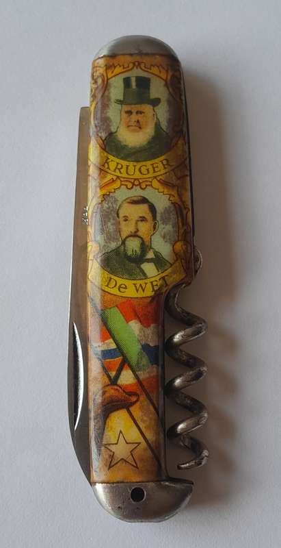 Rare Vintage Paul Kruger And De Wet Folding Knife By Richards, Sheffield.