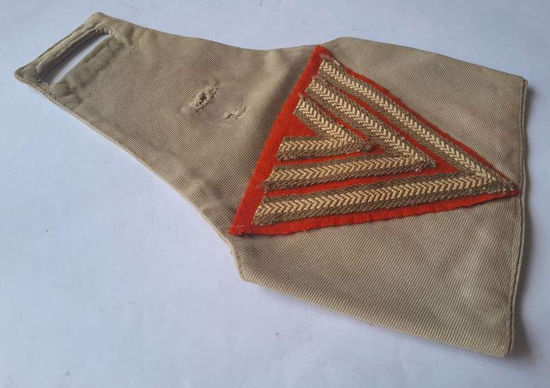 WW2 SA Army Sergeant's Rank Brassard With Orange S.P.F.S Backing.