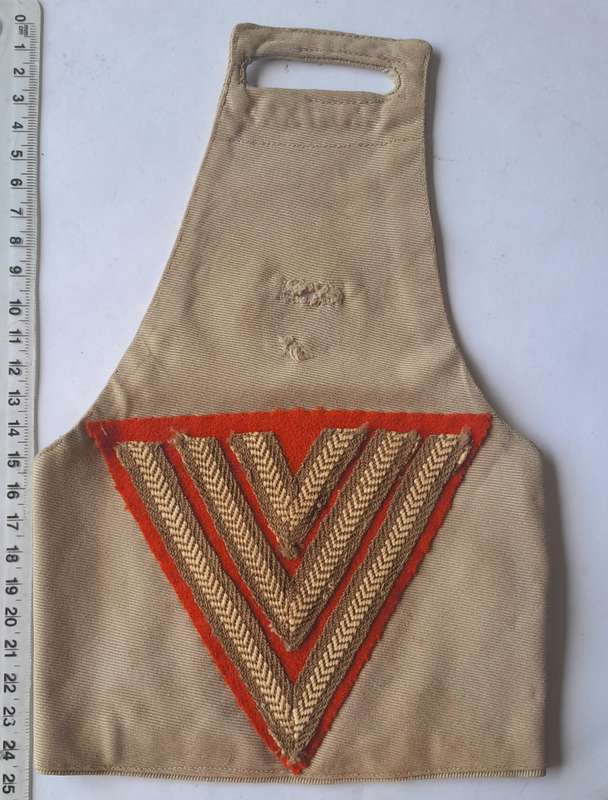 WW2 SA Army Sergeant's Rank Brassard With Orange S.P.F.S Backing.