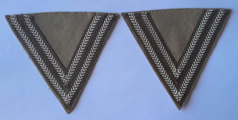 SADF Pair Corporal Rank Stripes.  Detex, JHB, 1967.
