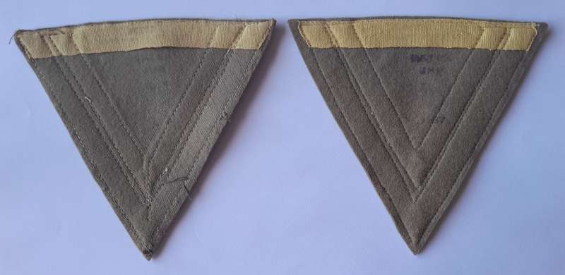 SADF Pair Corporal Rank Stripes.  Detex, JHB, 1967.