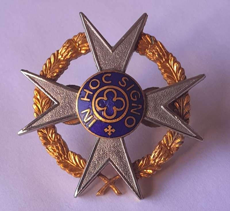 SADF Chaplain Cap Badge.  All Screw Lugs Intact.