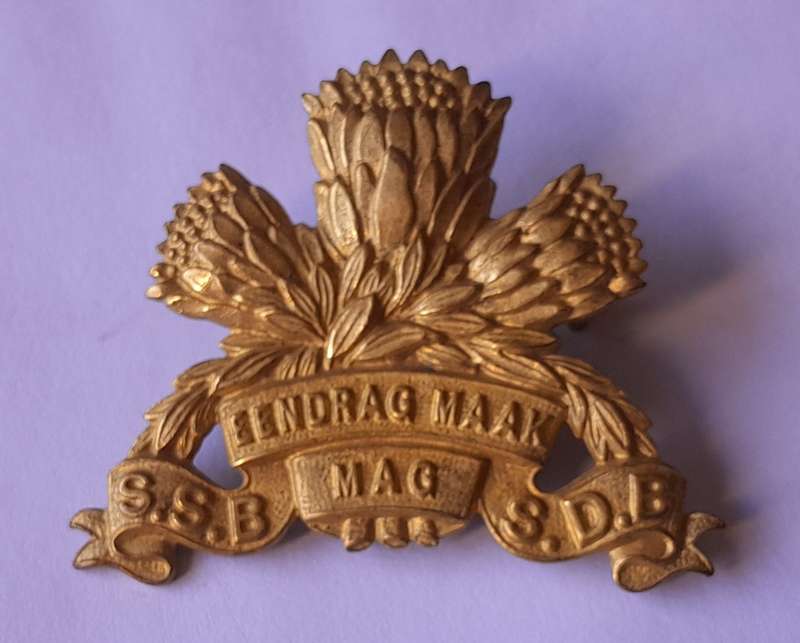 SA Army Special Service Battalion Cap Badge.  Lugs Intact.