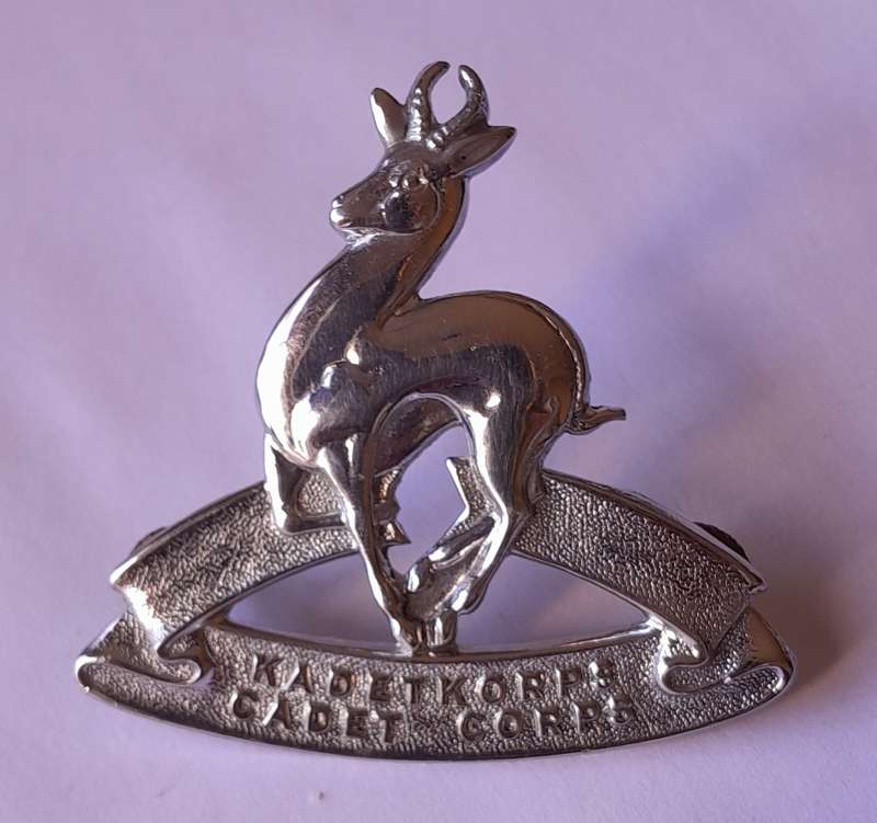SA Army Cadet Corps Beret Badge.  All Screw Lugs Intact.