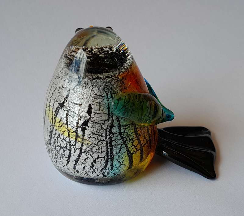 Vintage Hand Blown Art Glass Sparrow.