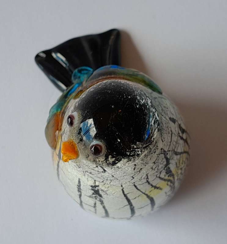 Vintage Hand Blown Art Glass Sparrow.