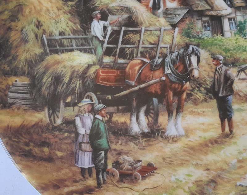 Vintage Wedgwood Limited Edition Collector's Plate. "Making the Hayrick". 20.5cm.