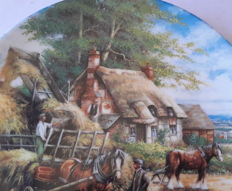Vintage Wedgwood Limited Edition Collector's Plate. "Making the Hayrick". 20.5cm.