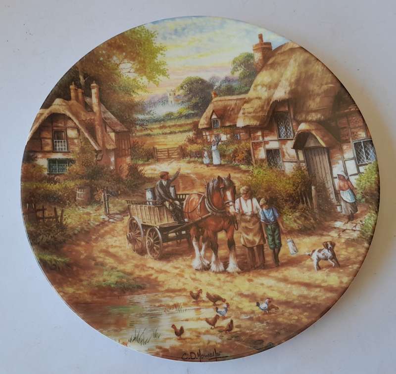 Vintage Wedgwood Limited Edition Collector's Plate. "Early Morning Milk". 20.5cm.