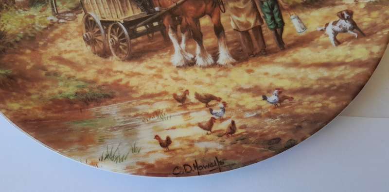 Vintage Wedgwood Limited Edition Collector's Plate. "Early Morning Milk". 20.5cm.