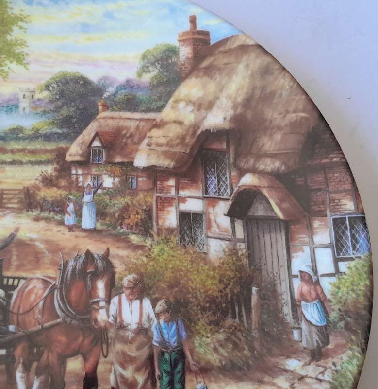 Vintage Wedgwood Limited Edition Collector's Plate. "Early Morning Milk". 20.5cm.