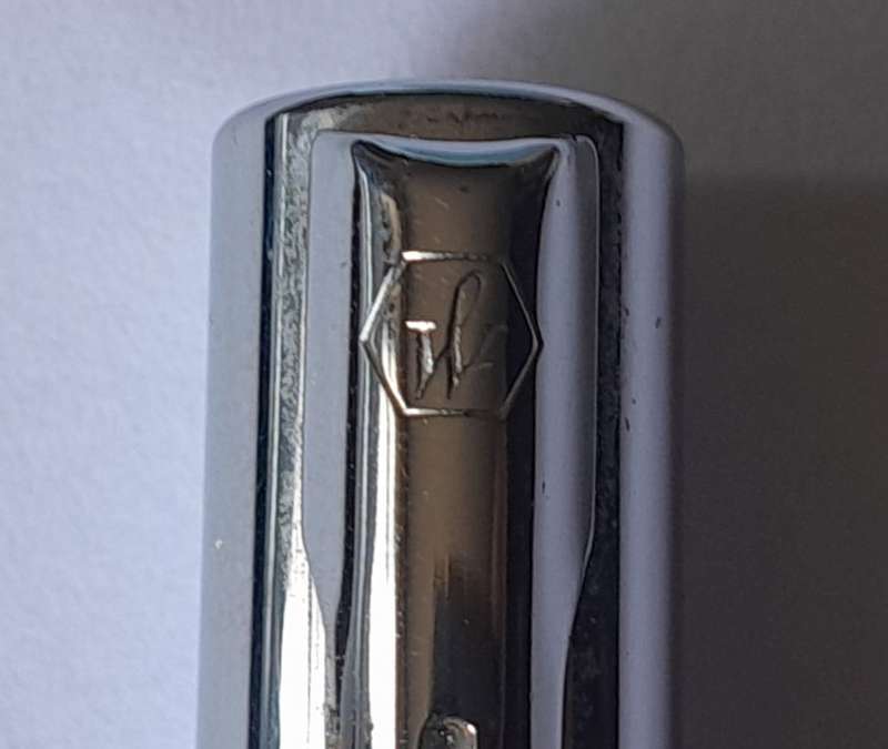 Waterman, France Brushed Chrome Fountain Pen. Engraved Nib. Excellent Condition.
