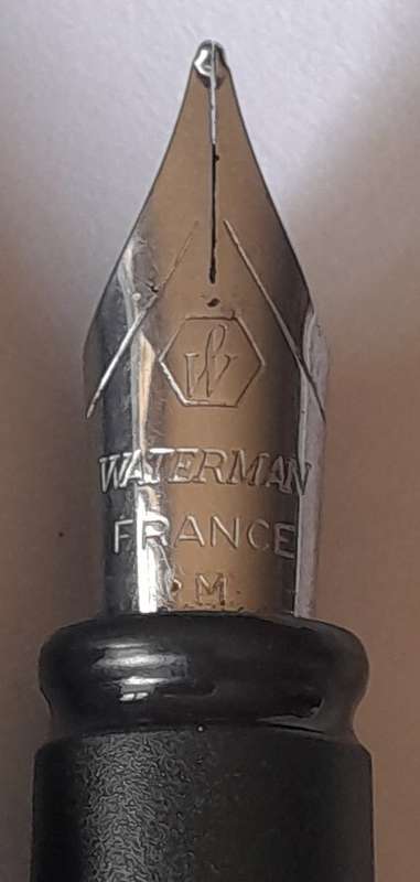 Waterman, France Brushed Chrome Fountain Pen. Engraved Nib. Excellent Condition.