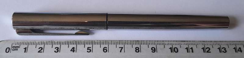 Waterman, France Brushed Chrome Fountain Pen. Engraved Nib. Excellent Condition.