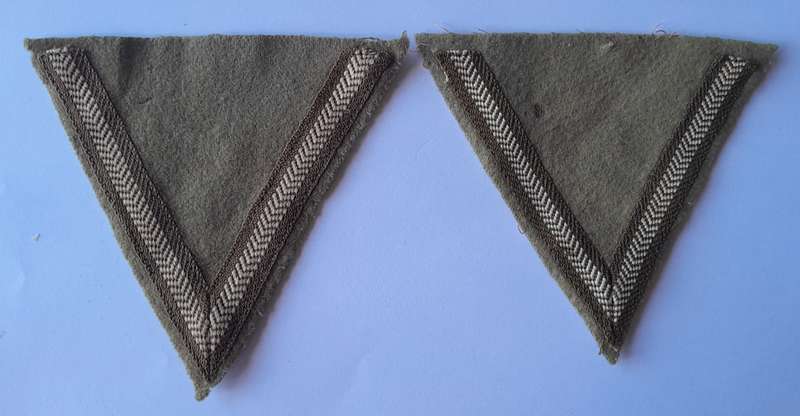 Pair Early SADF Lance Corporal Rank Stripes.