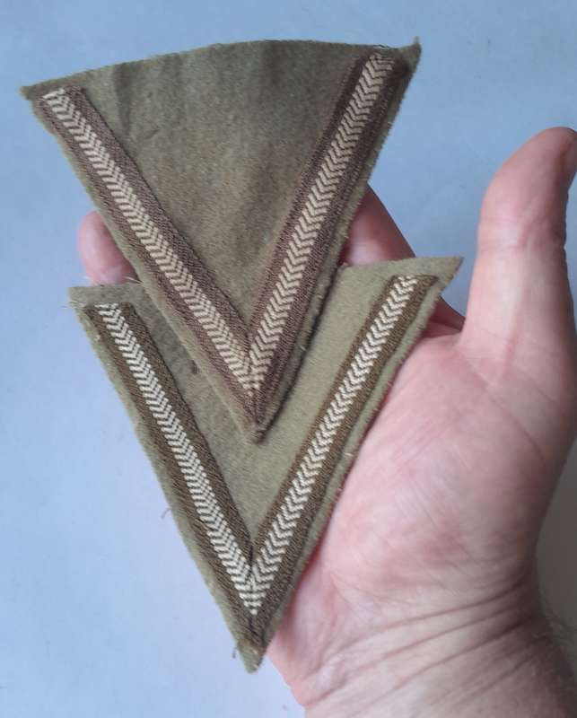 Pair Early SADF Lance Corporal Rank Stripes.