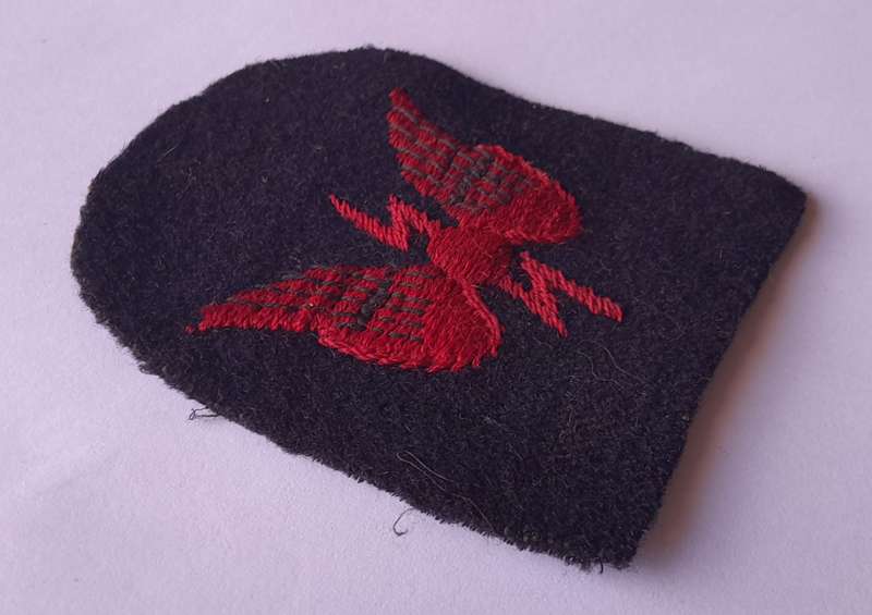 Early British Navy Wireless Telegraphist Patch Badge.
