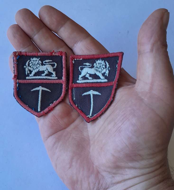Pair Original Rhodesian Army 1970's Shoulder Flash Badges.