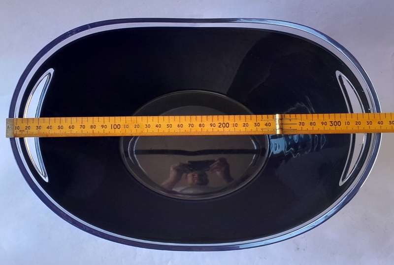 Vintage Luc Belaire Black Lucite Ice Bucket (Large). 34.5 cm.