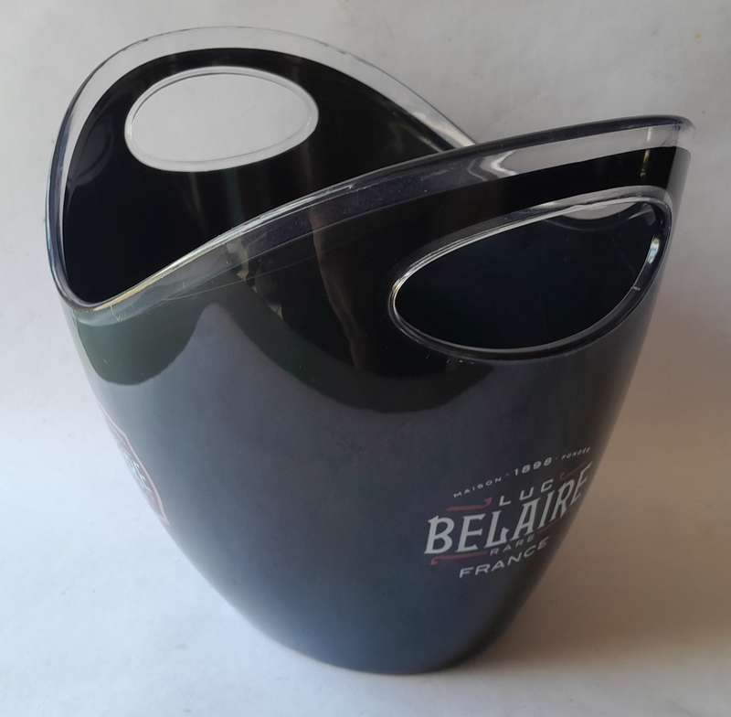 Vintage Luc Belaire Black Lucite Ice Bucket (Medium). 26.5cm.