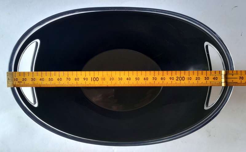Vintage Luc Belaire Black Lucite Ice Bucket (Medium). 26.5cm.