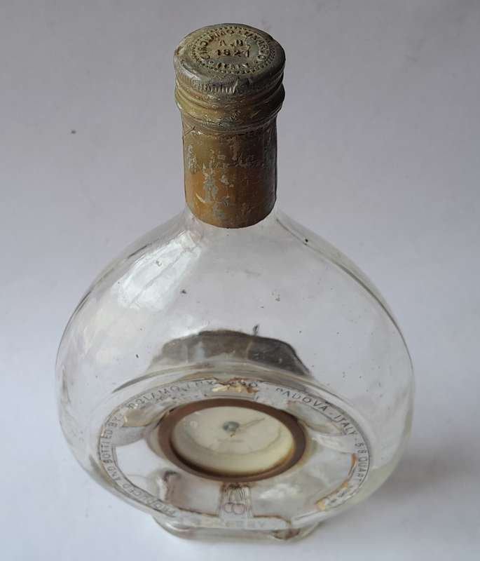 Vintage Girolamo Luxado Cherry Wine Clock Bottle. 26cm.