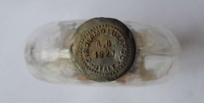 Vintage Girolamo Luxado Cherry Wine Clock Bottle. 26cm.